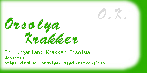 orsolya krakker business card